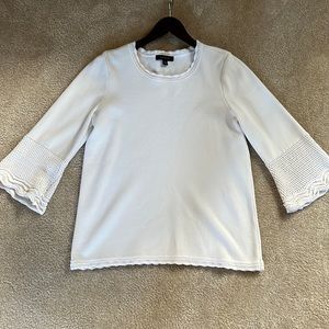 Ann Taylor Cream 3/4 Length Sleeve Talbots Sweater